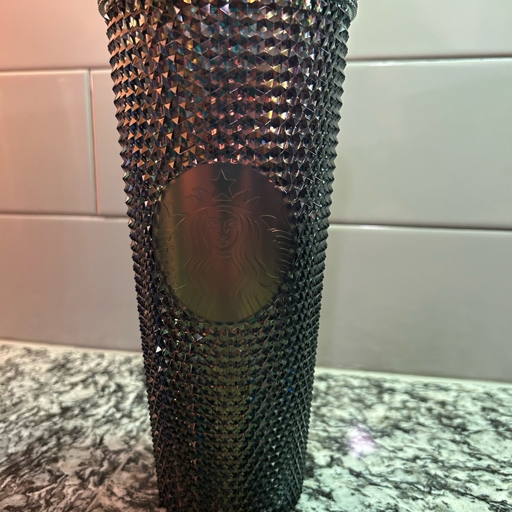 Starbucks Black Textured Tumbler with Studded Accents